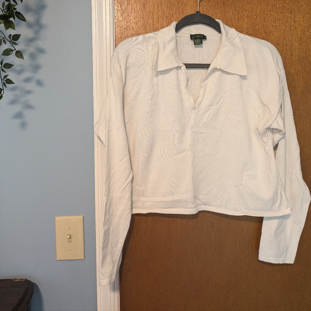 J. Crew cropped cotton polo